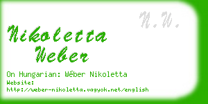 nikoletta weber business card