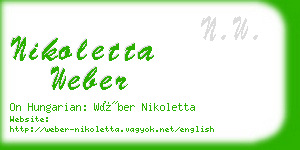 nikoletta weber business card